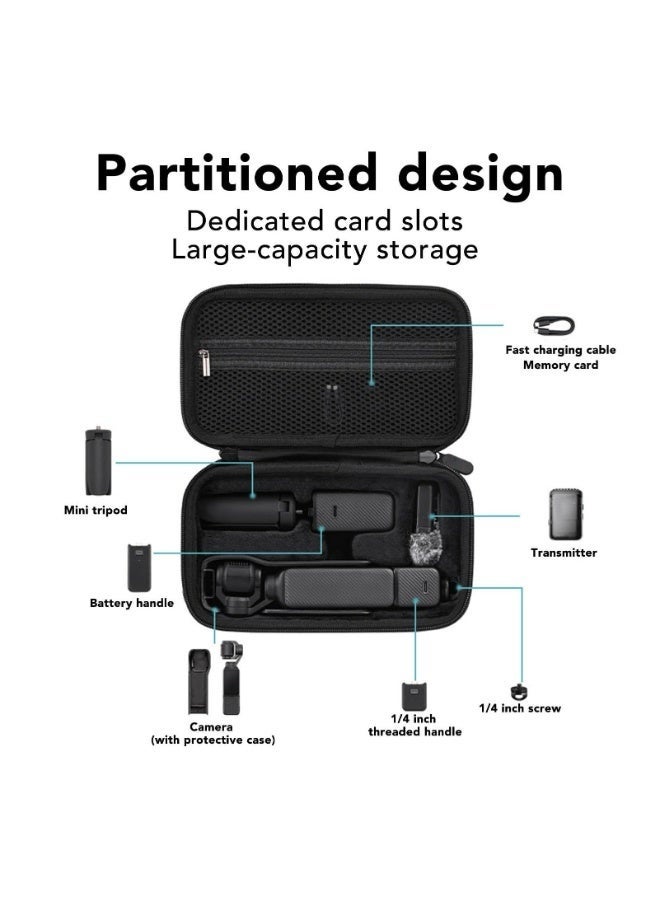 Arabest Carrying Case for DJI Osmo Pocket 3, Portable Hard Storage Bag with Shoulder Strap, Shockproof Water-Resistant Travel Bag, Accessory for DJI Pocket 3 - Image 2
